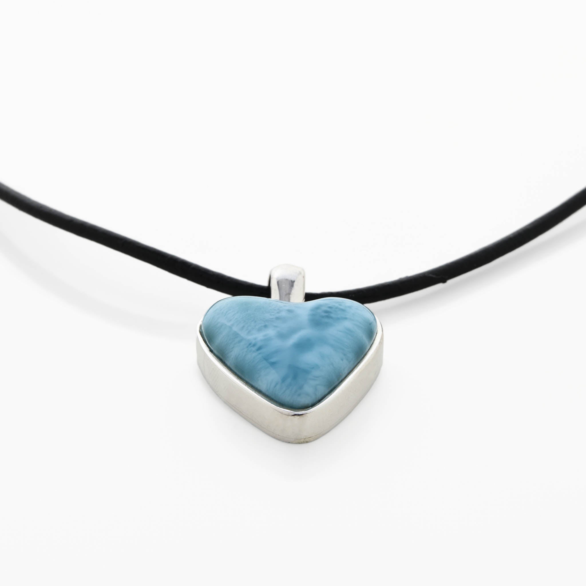 Heart Larimar Blue Pendant