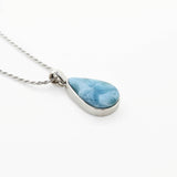 Larimar Drop Shaped Silver Pendant Janet