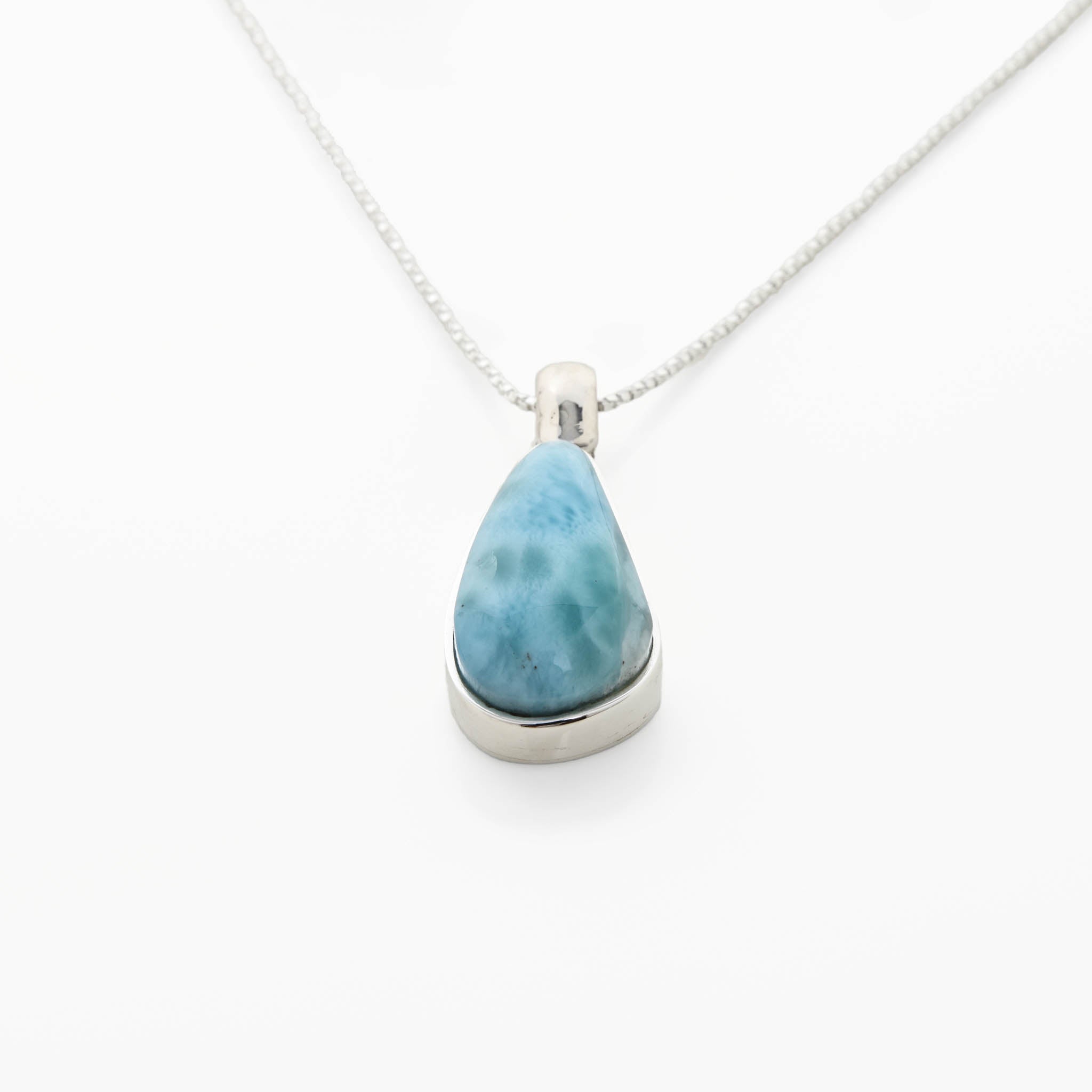 Blue Larimar Drop Shape Pendant Joey