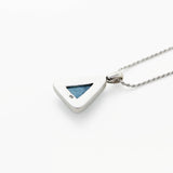 Larimar Triangle Pendant Blue Stone