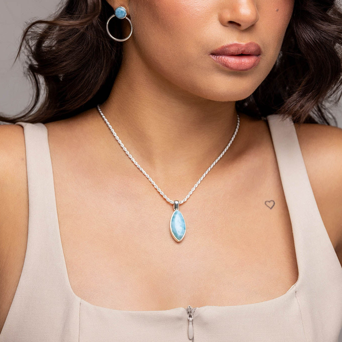 Larimar Dominican Republic Stone Pendant Juliet