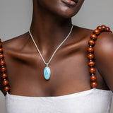 Larimar Pendant Oval Nika