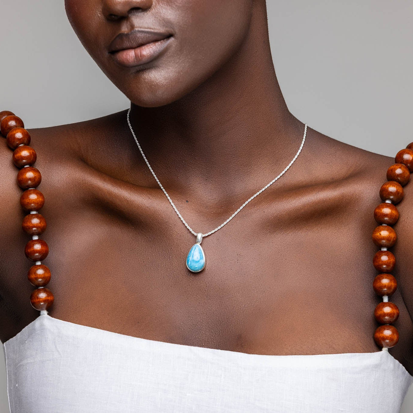 Larimar Pendant Drop Noar