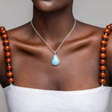 Larimar Drop Pendant Noel