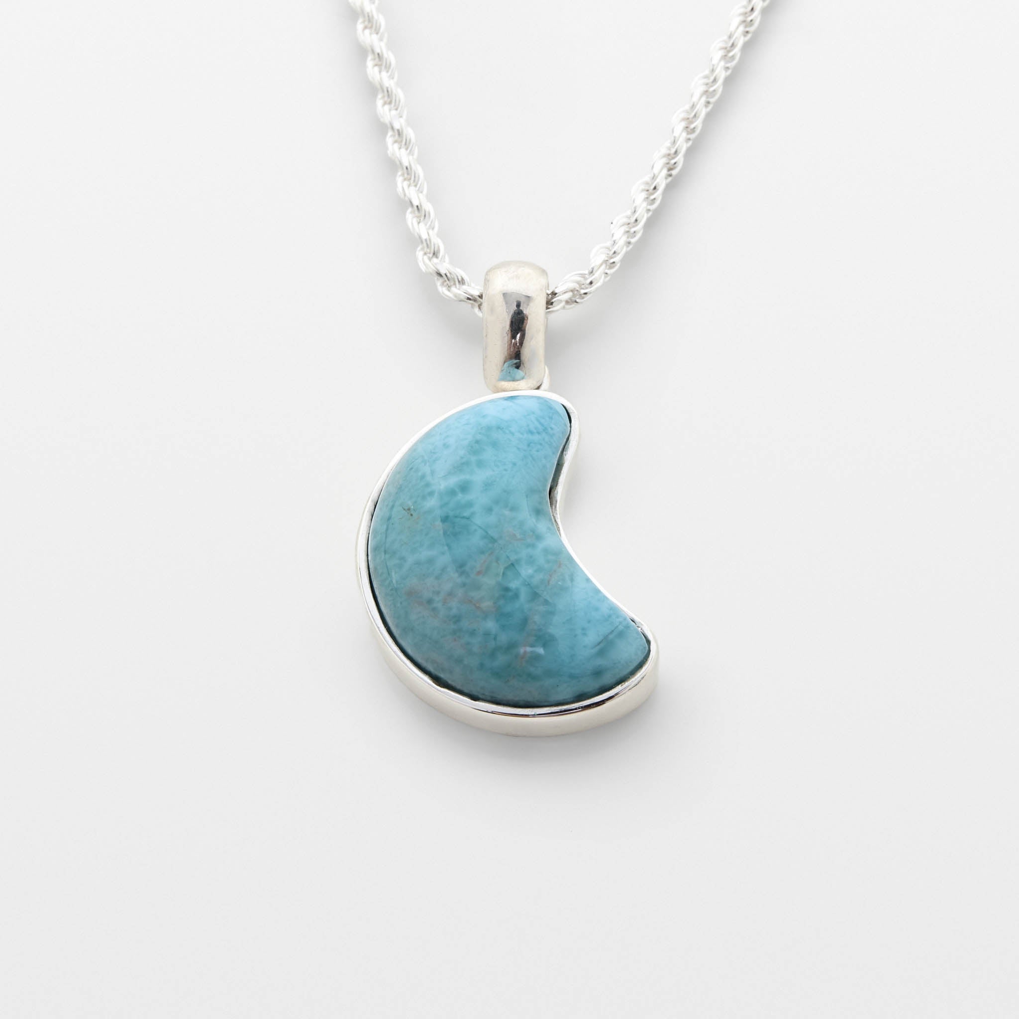 Larimar Moon Pendant Novah