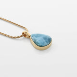 Larimar Gold Vermeil Pendant Paulina