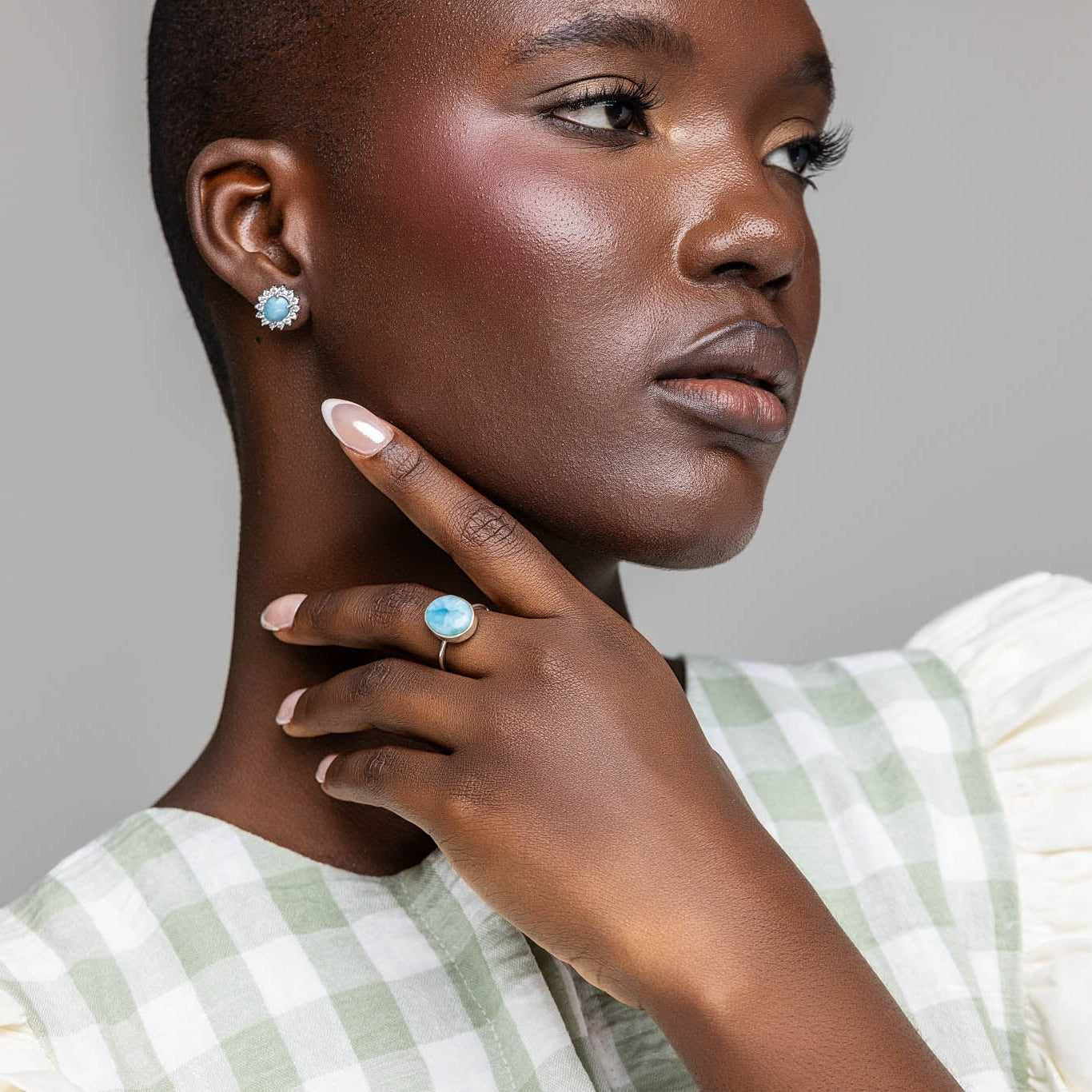 Larimar Oval Ring Bea