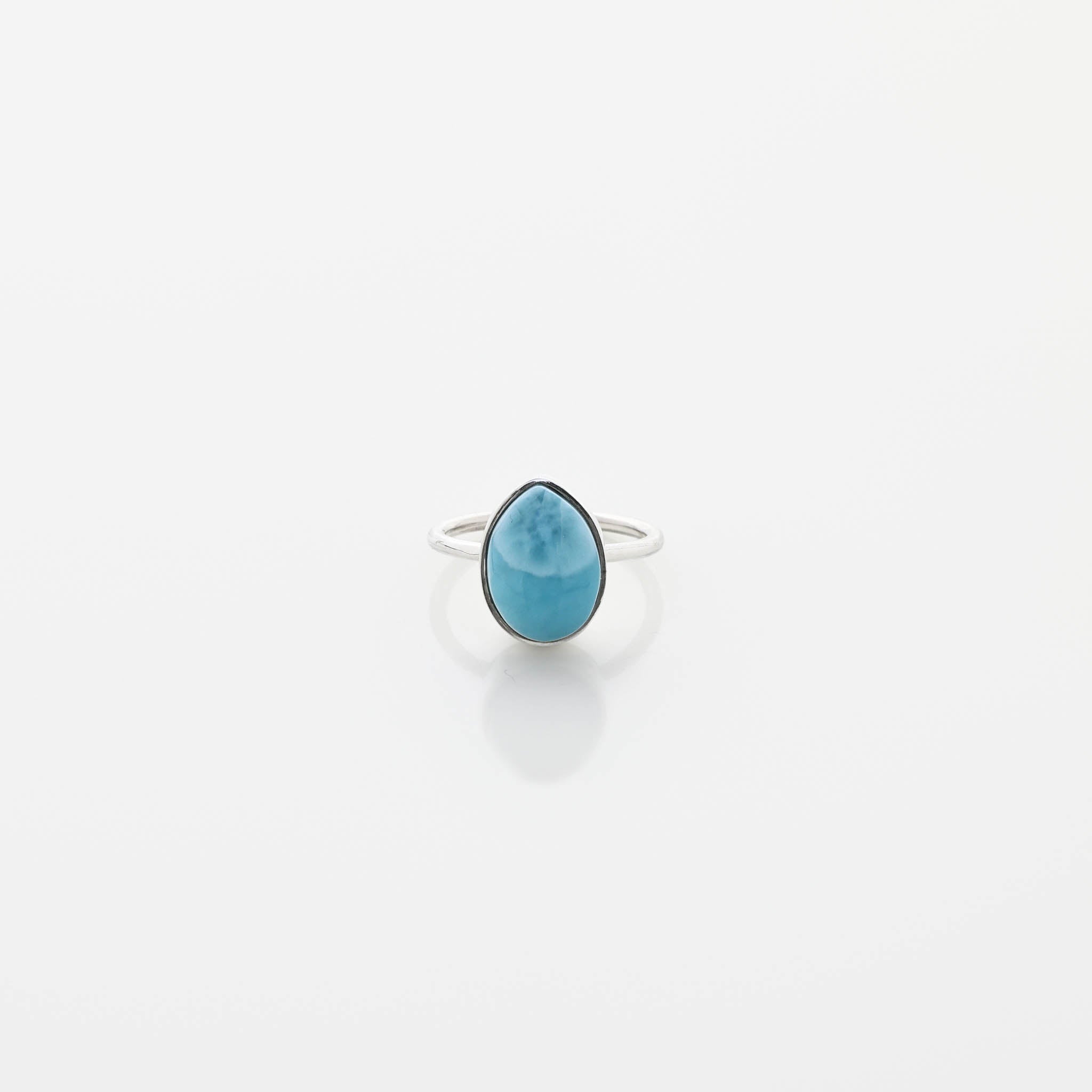  Blue Larimar Stone Ring Bia