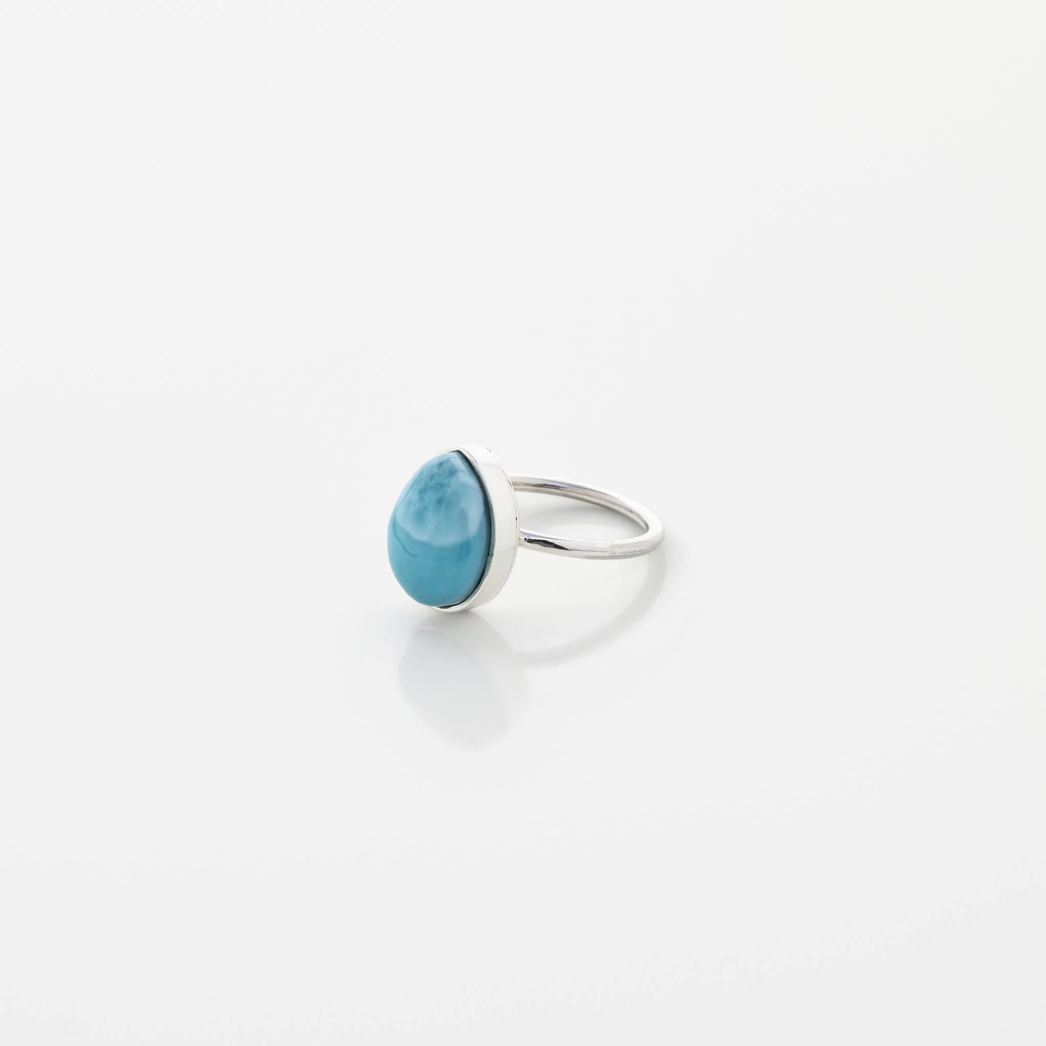  Blue Larimar Stone Ring Bia