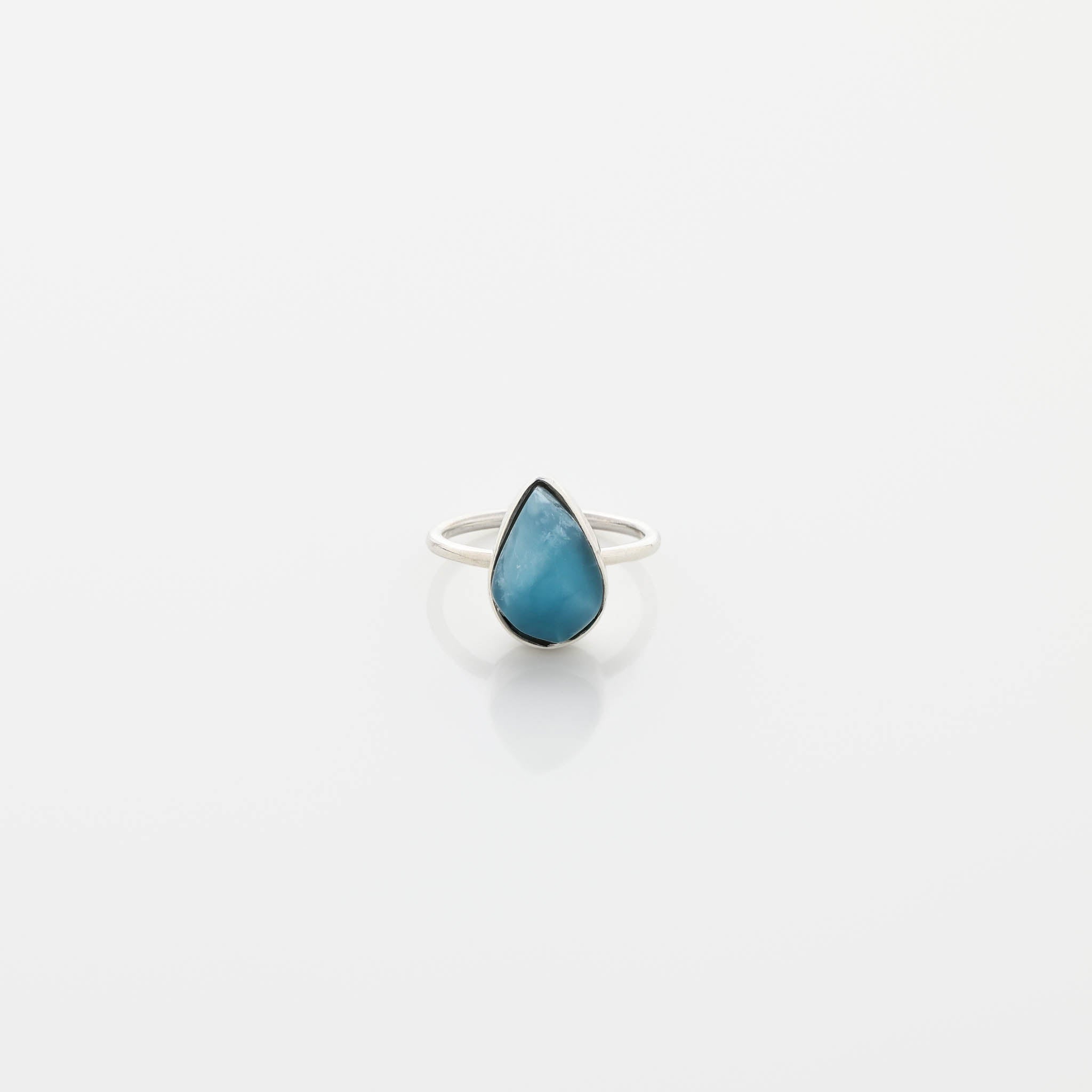 Larimar Drop Stone Ring