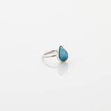 Larimar Drop Stone Ring