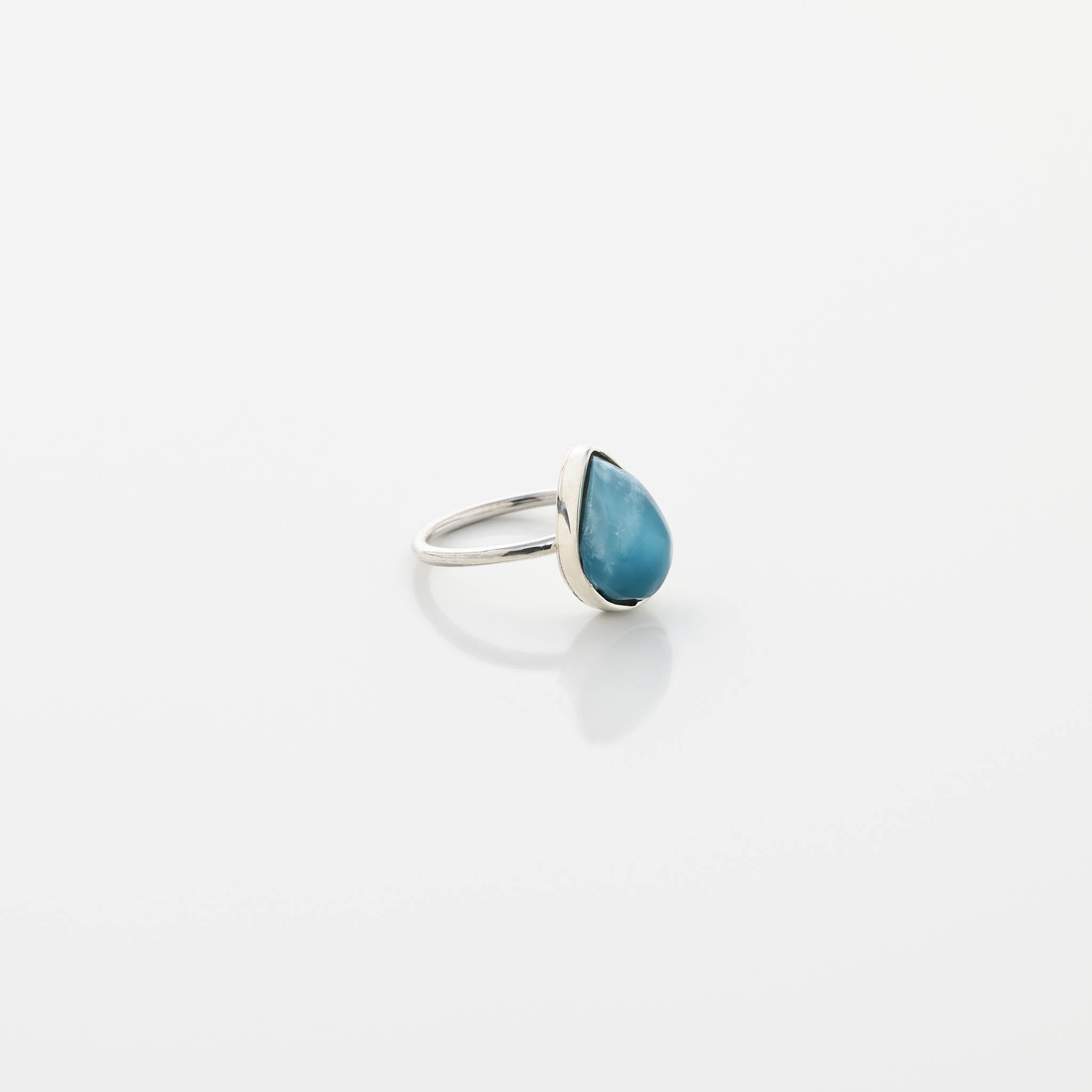 Larimar Drop Stone Ring
