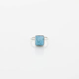 Square-cut Larimar Ring Brie