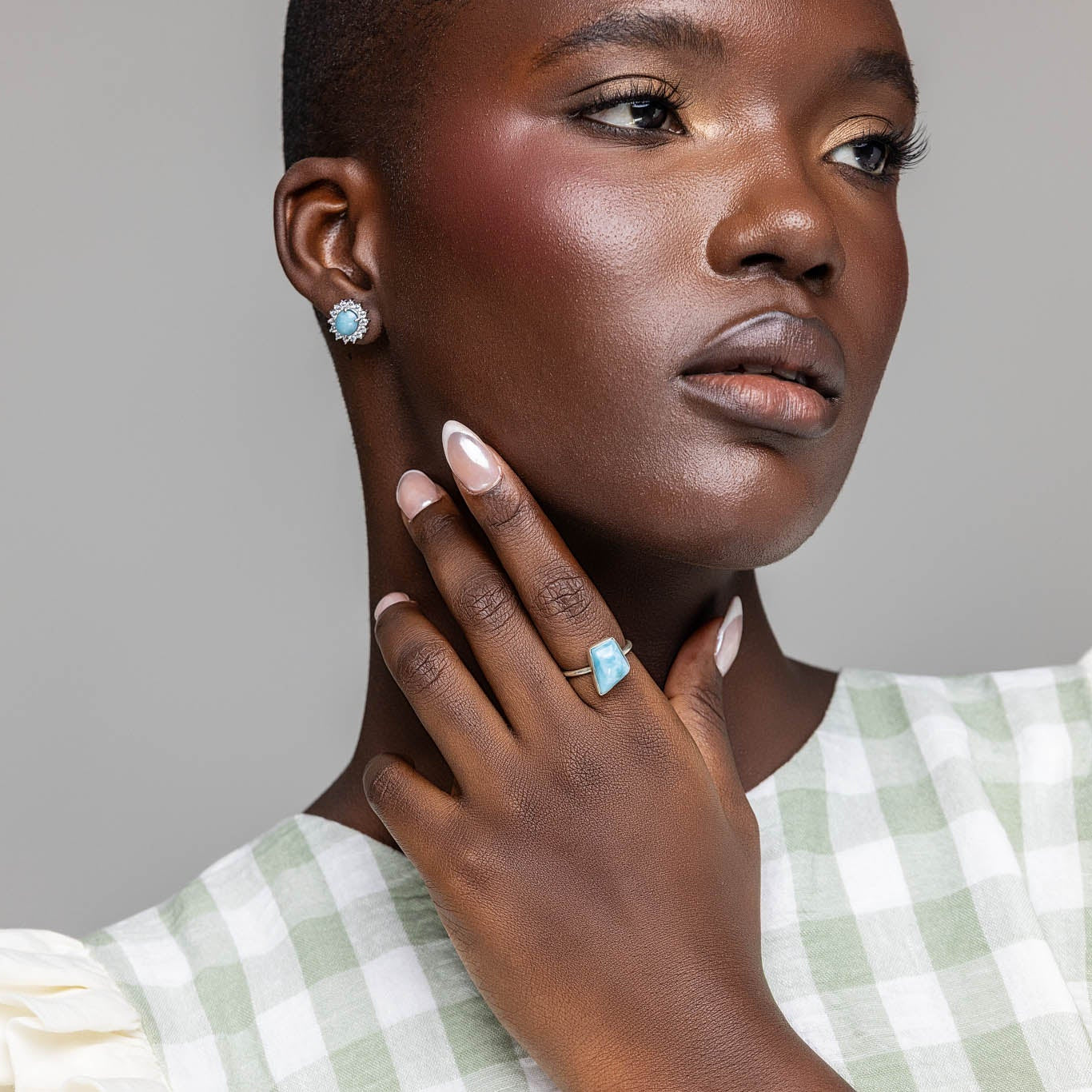 Larimar Ring Bryn Asymmetrical
