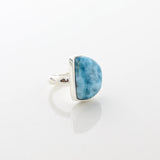 Larimar Stone Moon Pie Ring 