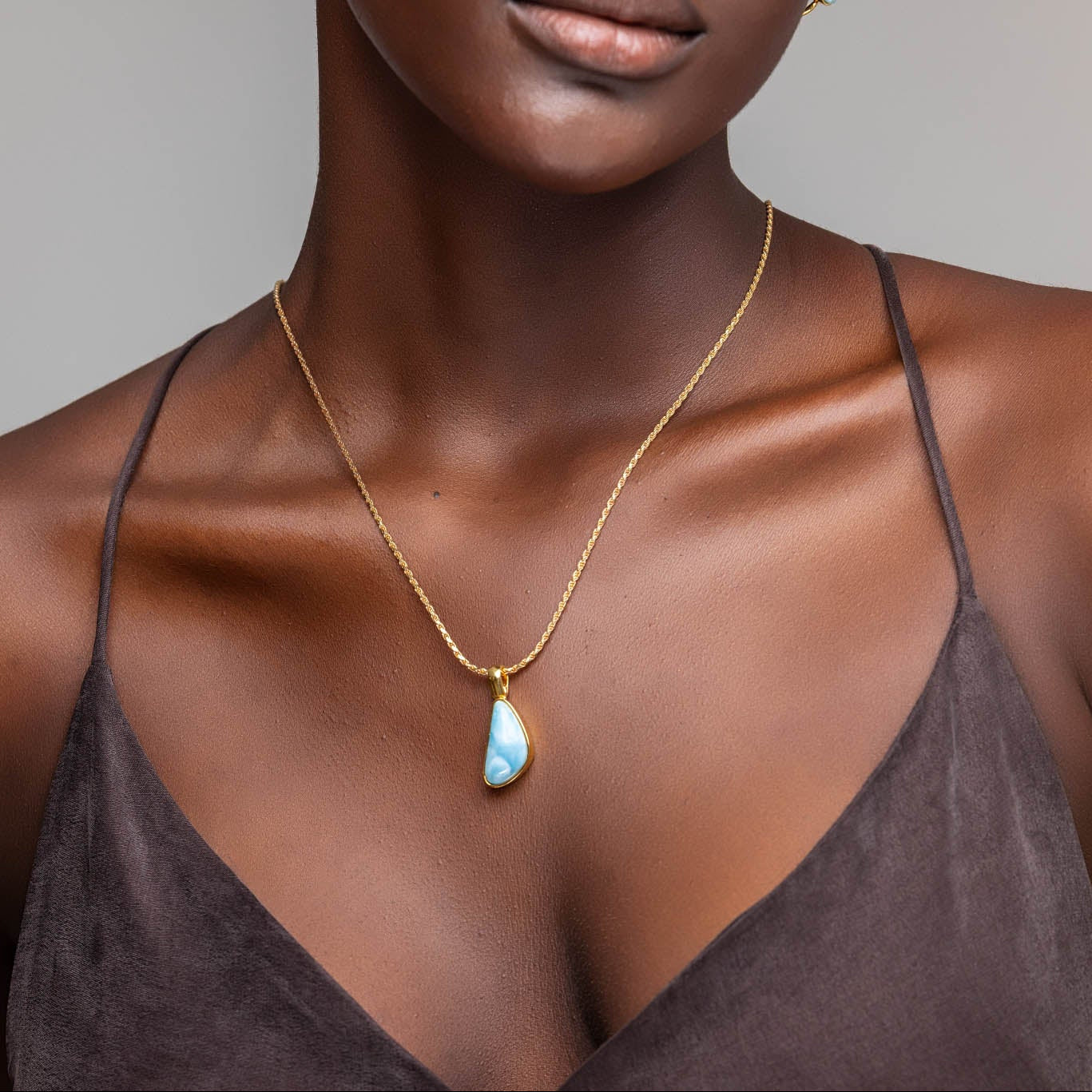 Larimar Gold Vermeil Pendant Palmer