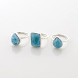 Larimar Stone Ring Trio Ellie 