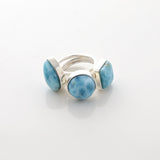 Larimar Stone Ring Trio Elodie