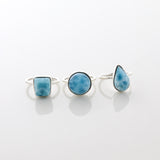 Larimar Stone Ring Trio Esme