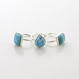 Larimar Stone Ring Trio Estelle