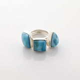 Larimar Stone Ring Trio Estelle