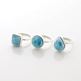 Larimar Stone Ring Trio Evie