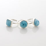 Larimar Stone Ring Trio Evie