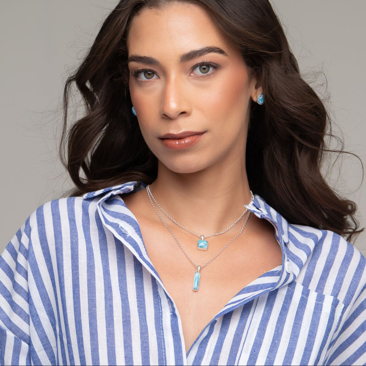 Larimar Duo Pendant Tandem