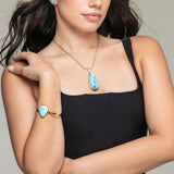 Larimar Gold Vermeil Lea Pendant