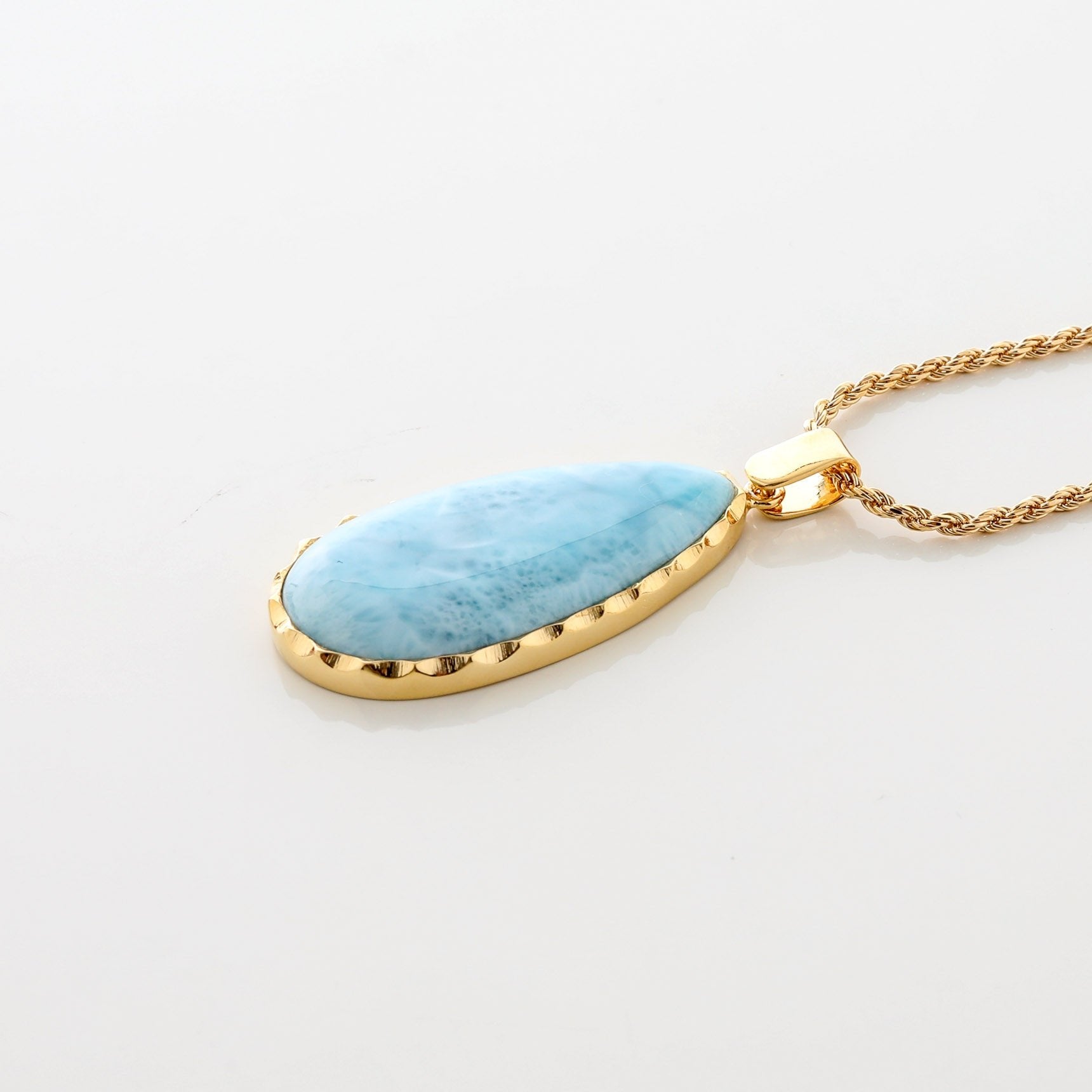 Larimar Gold Vermeil Luz Pendant