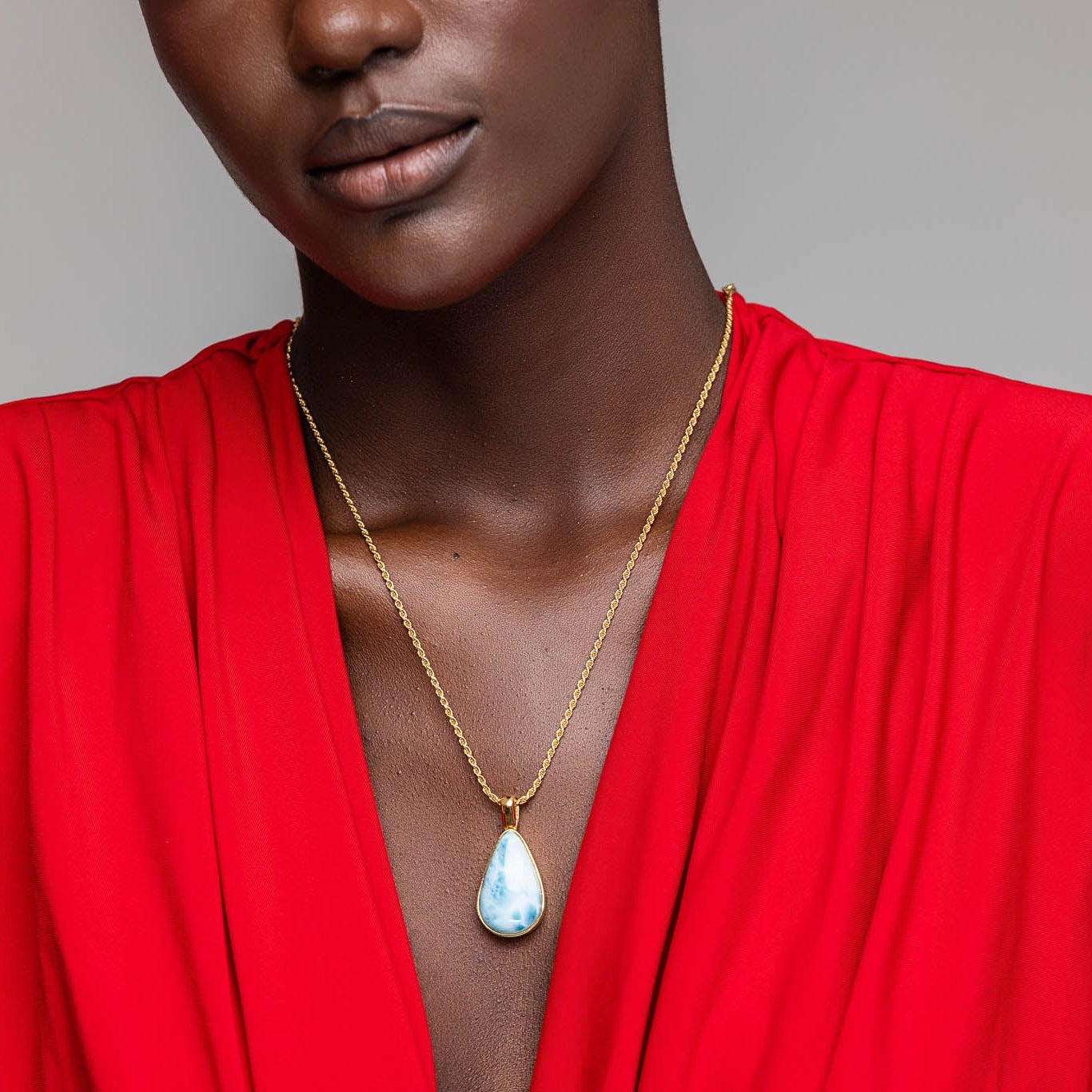 Larimar Gold Vermeil Pendant Bonnie