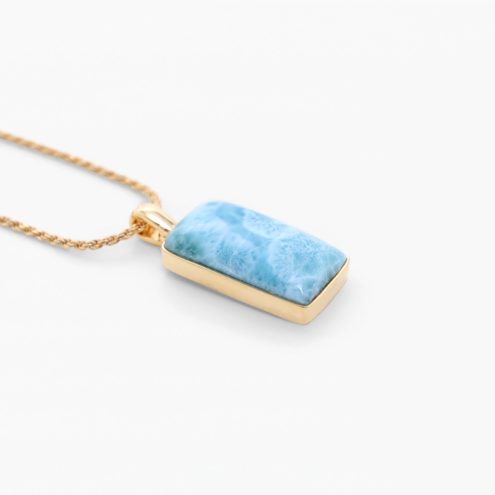 Larimar Gold Vermeil Pendant Charlotte