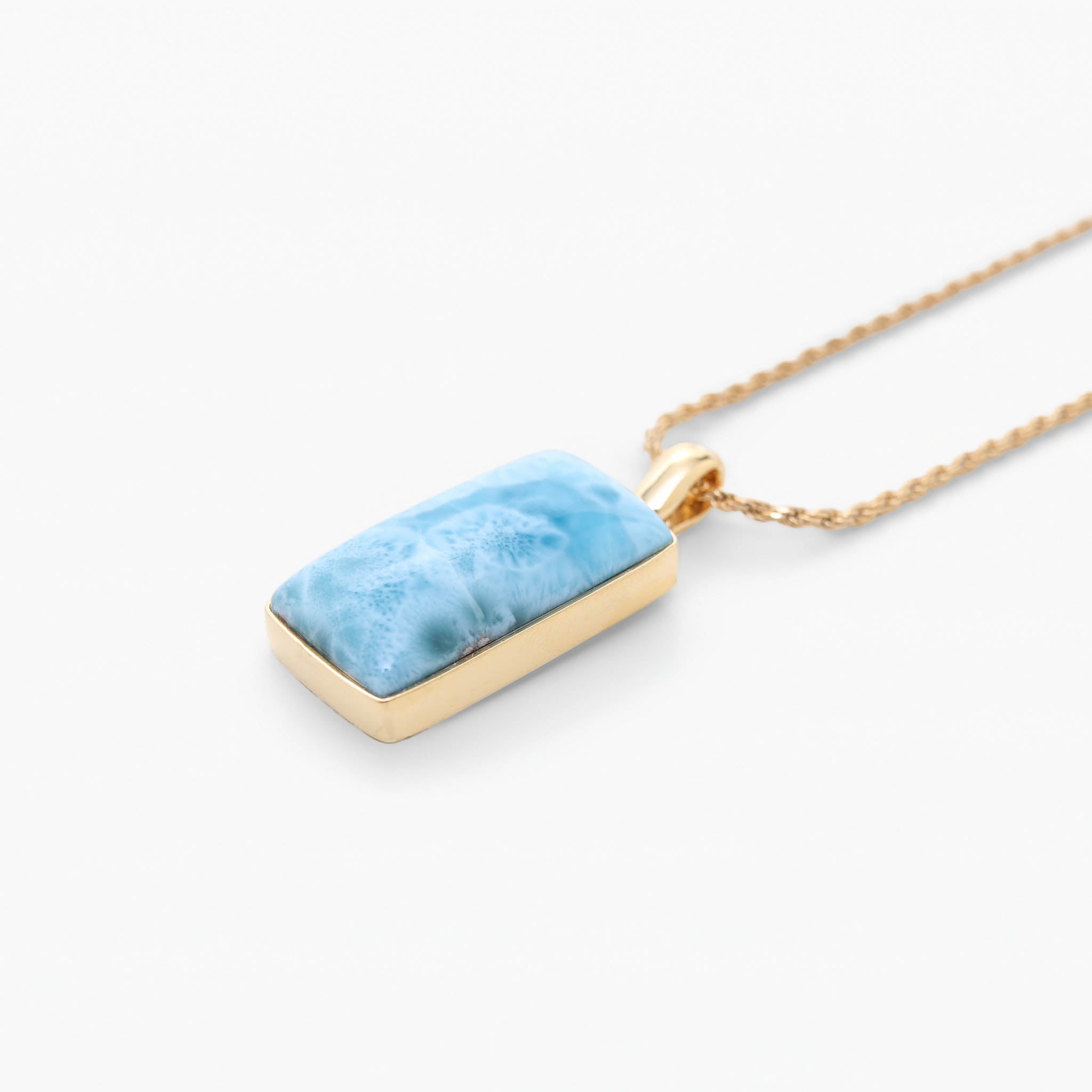 Larimar Gold Vermeil Pendant Charlotte