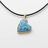 Larimar Gold Vermeil Heart Pendant Phoenix