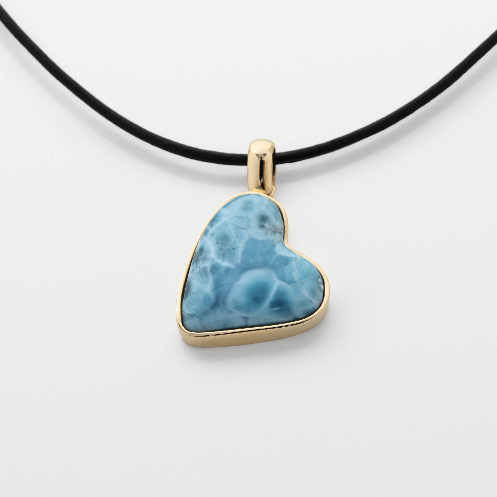 Larimar Gold Vermeil Heart Pendant Phoenix