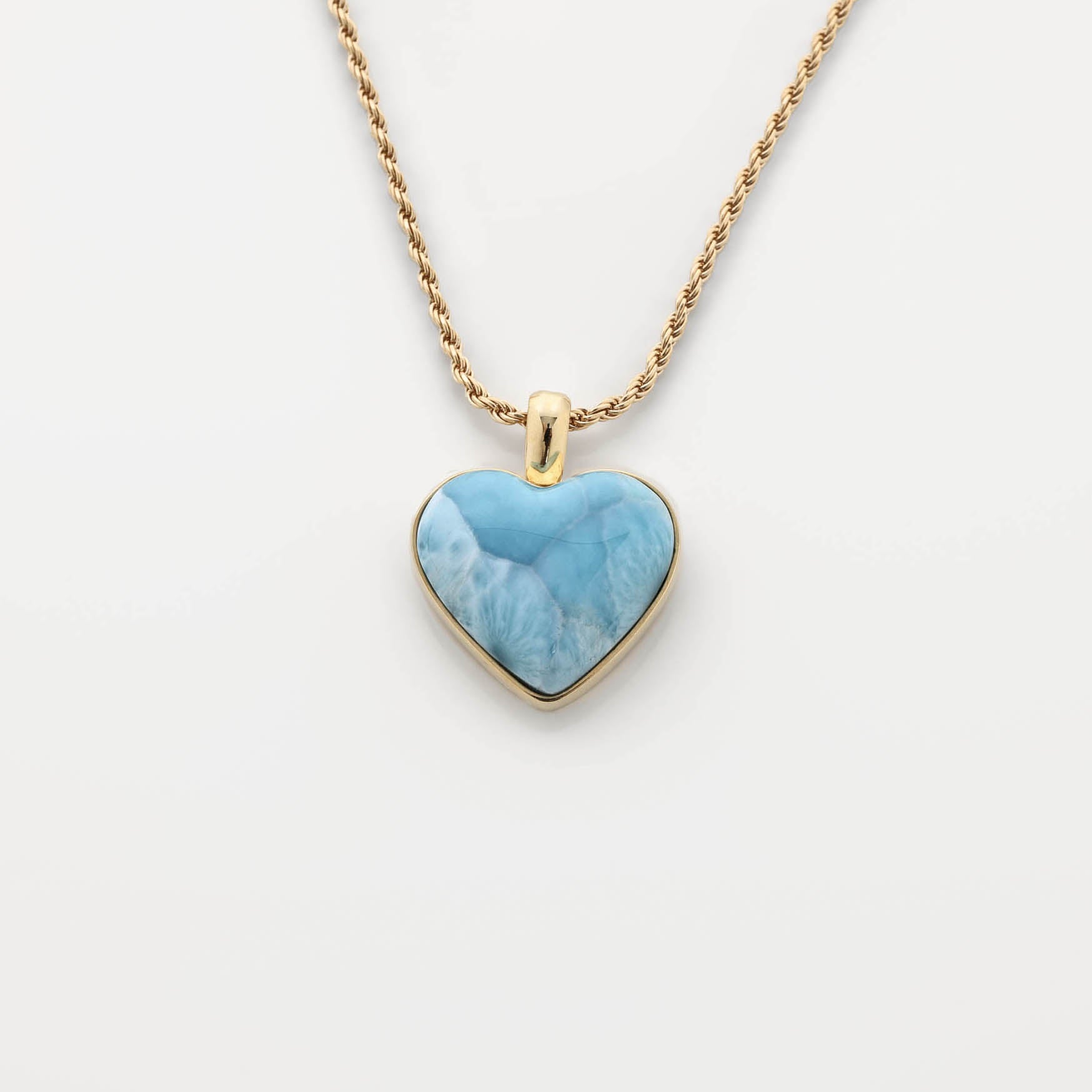 Larimar Heart Pendant Rene