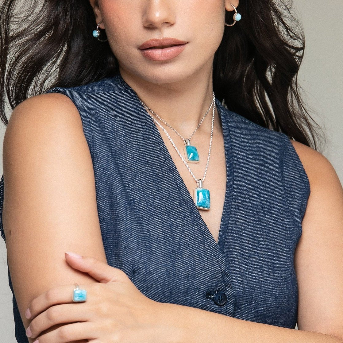 Larimar Pendant Dahlia