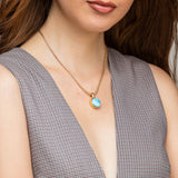 Larimar Pendant Ruth in Gold Vermeil