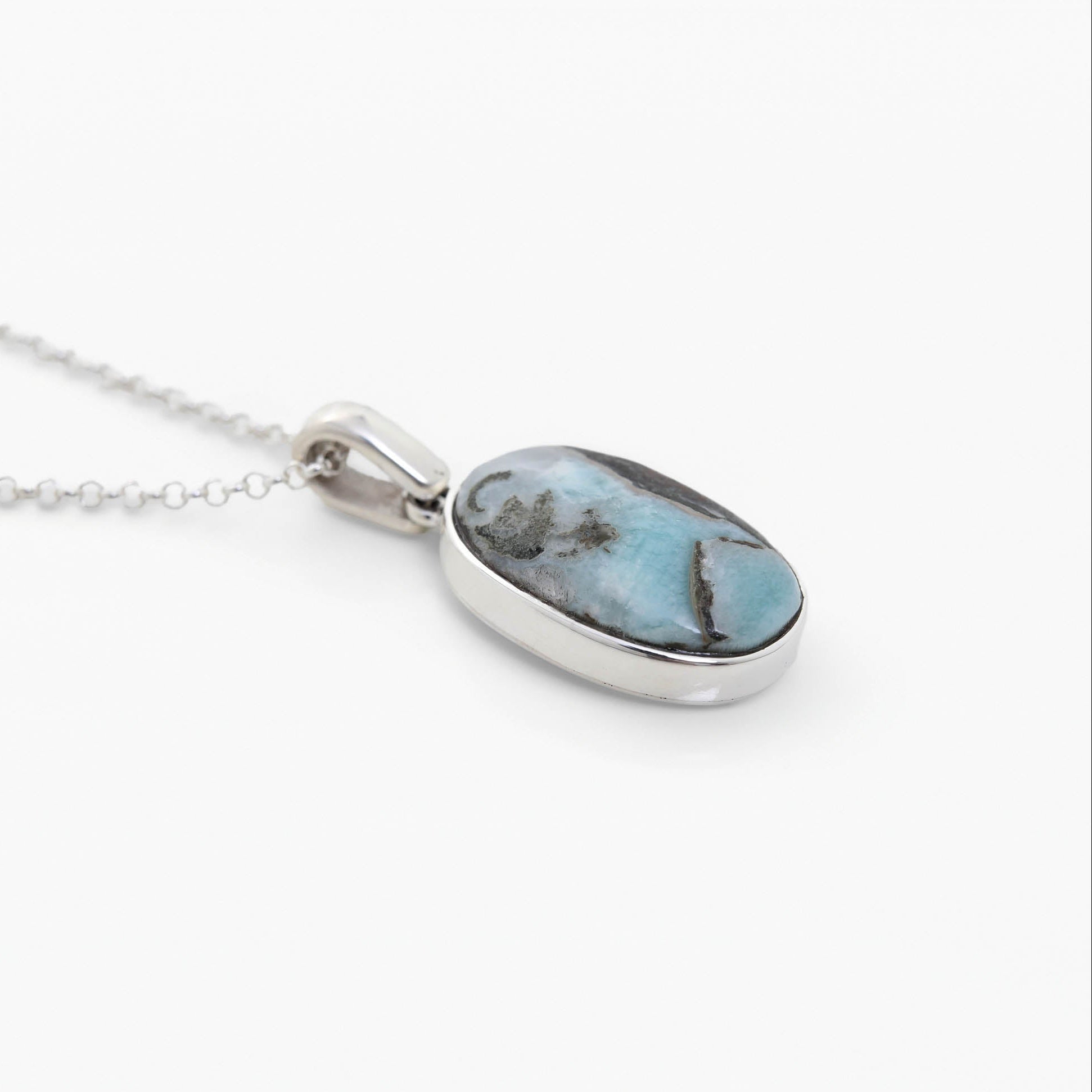 Larimar Specimen Pendant Bianca