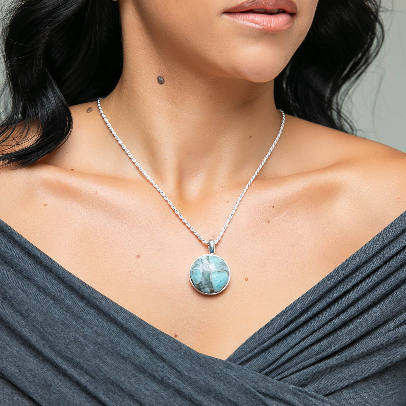 Larimar Specimen Pendant Blair