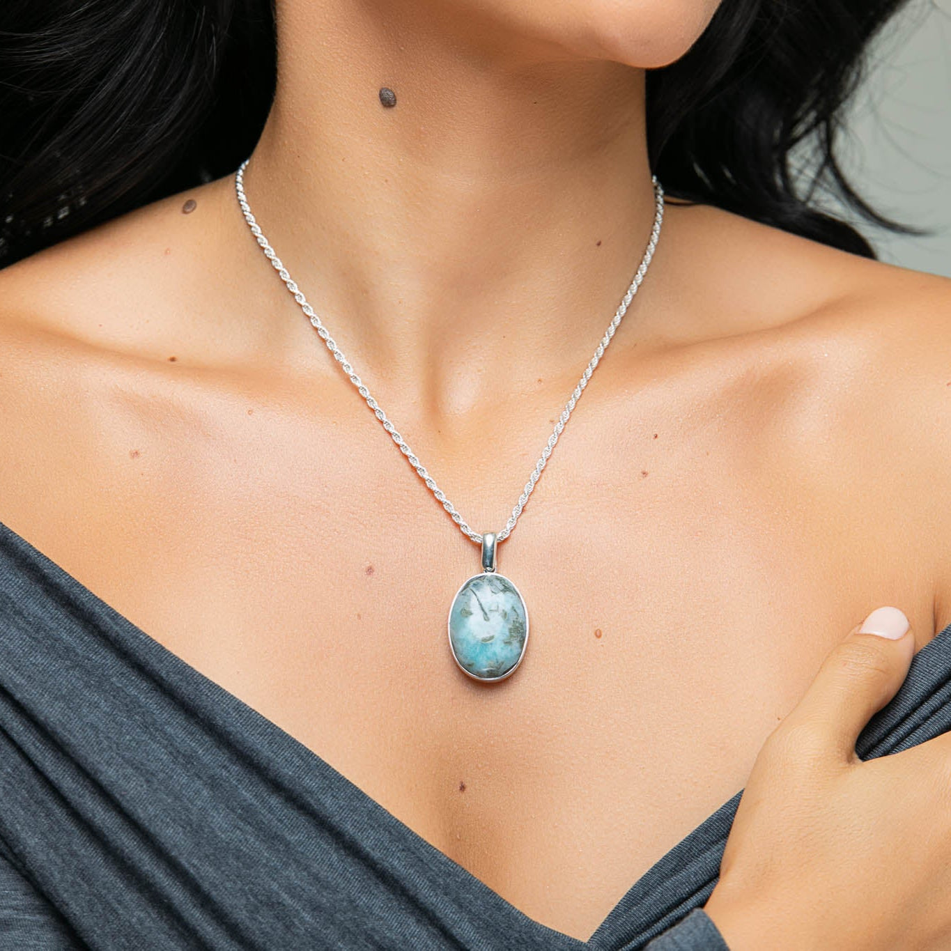 Larimar Specimen Pendant Bree
