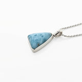 Larimar Triangle Pendant Blue Stone