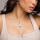 Blue Larimar Drop Shape Pendant Joey