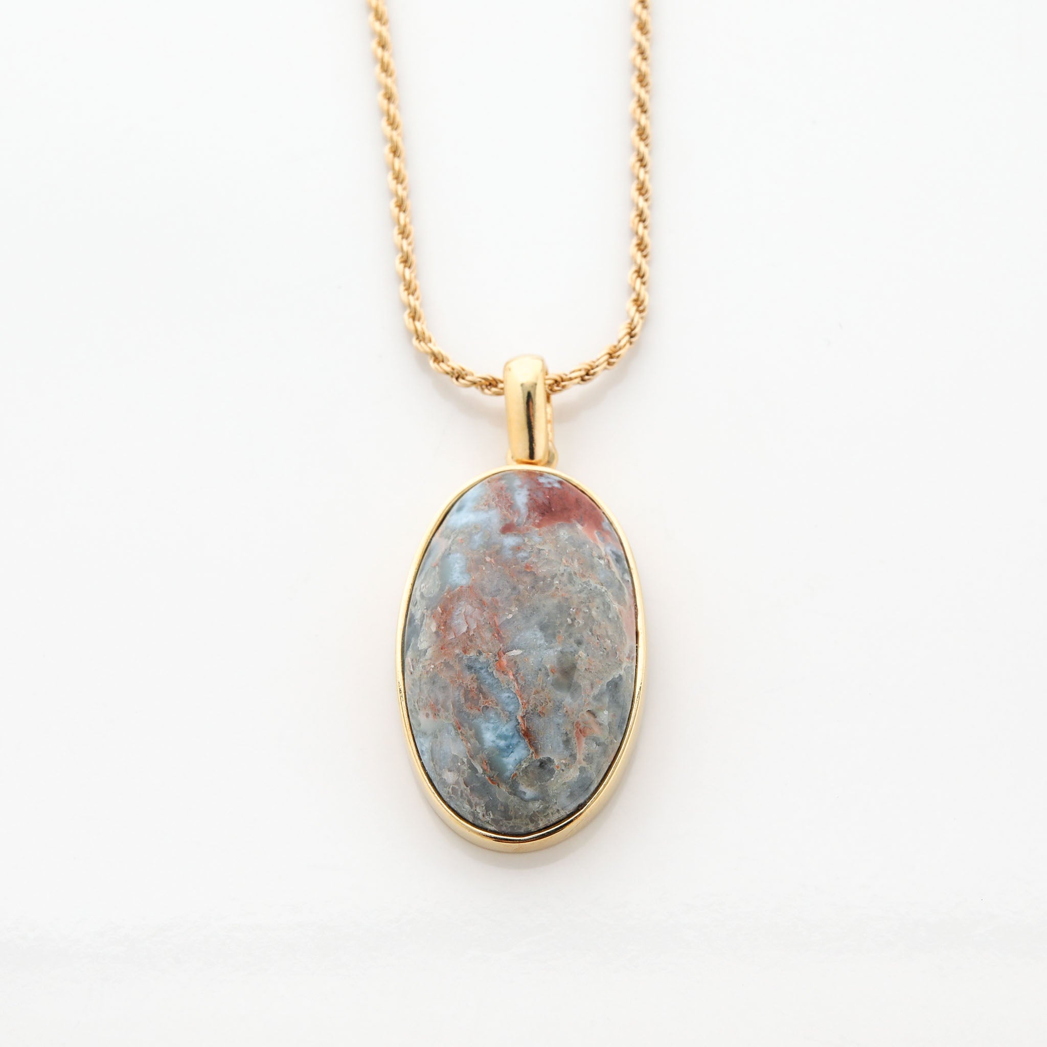 Gold Vermeil Larimar Pendant May