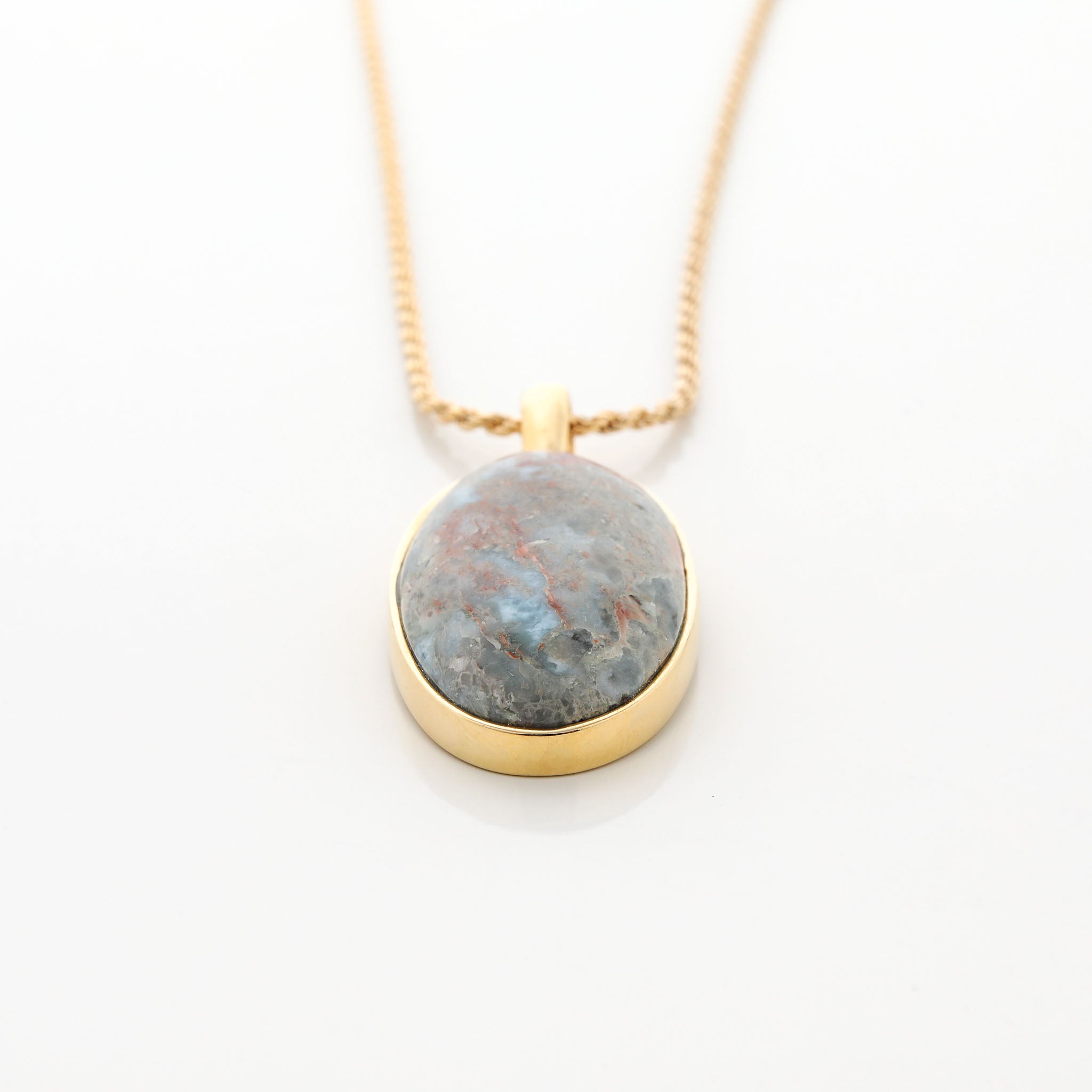 Gold Vermeil Larimar Pendant May