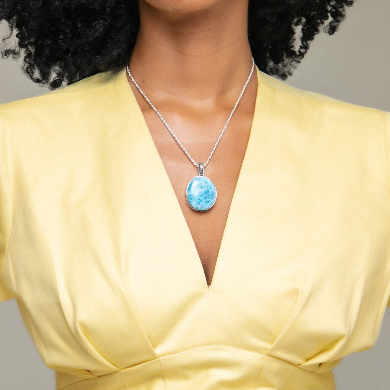 Larimar Stone Pendant Micah