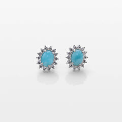 Larimar & Cubic Zirconia Earrings Muse
