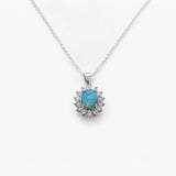 Larimar & Cubic Zirconia Pendant Muse