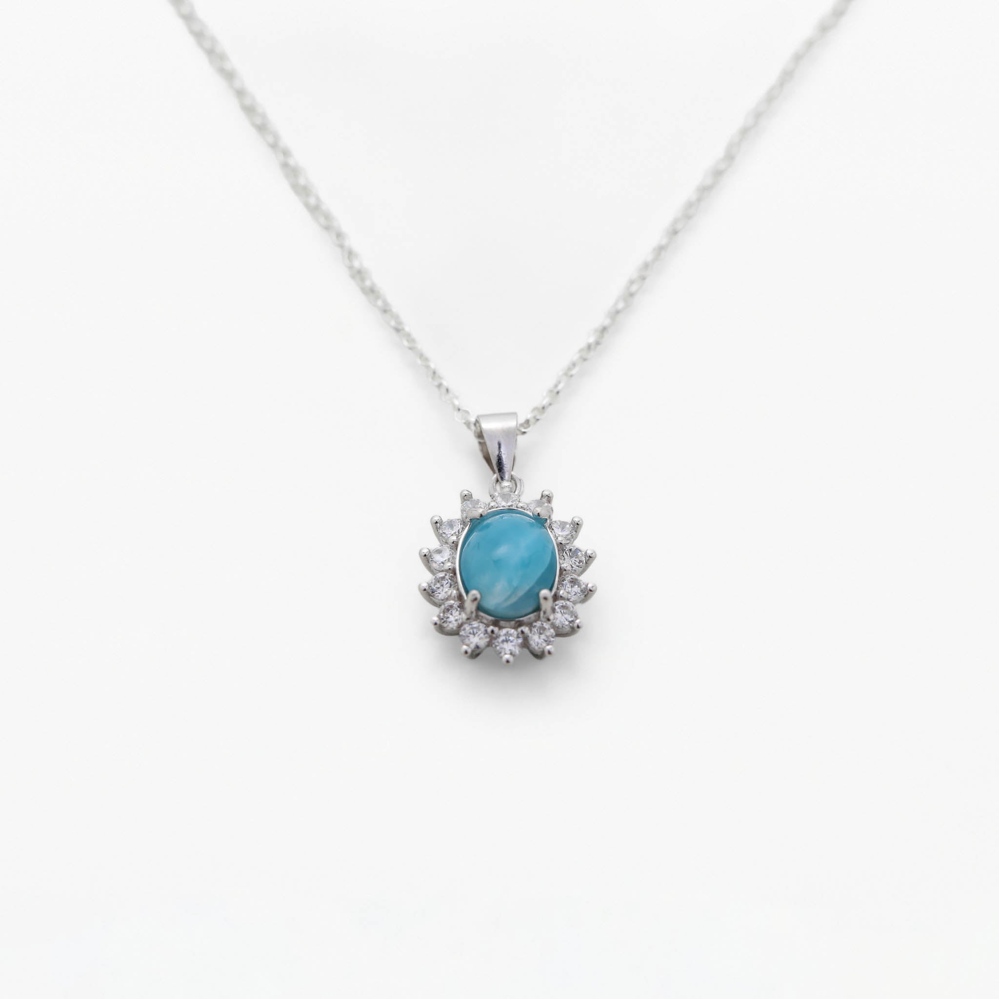 Larimar & Cubic Zirconia Pendant Muse