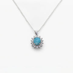 Larimar & Cubic Zirconia Pendant Muse